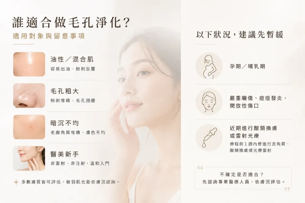 誰適合做毛孔淨化?適用對象與留意事項