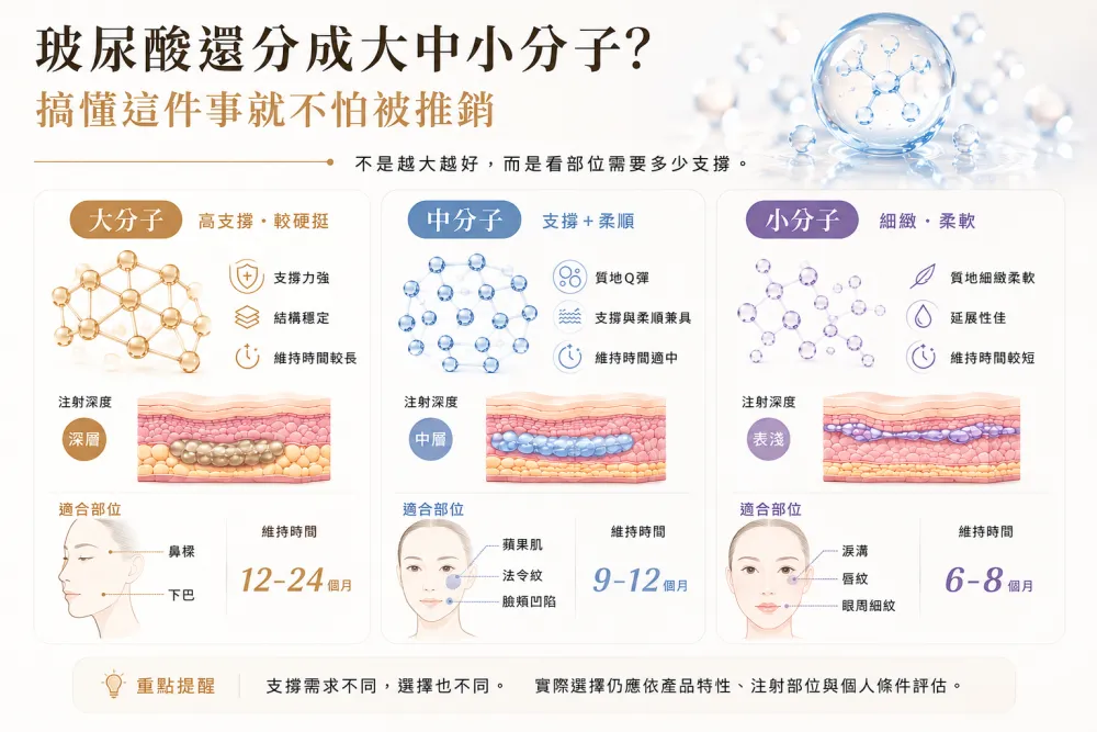 玻尿酸分成大中小分子,搞懂這件事就不怕被推銷